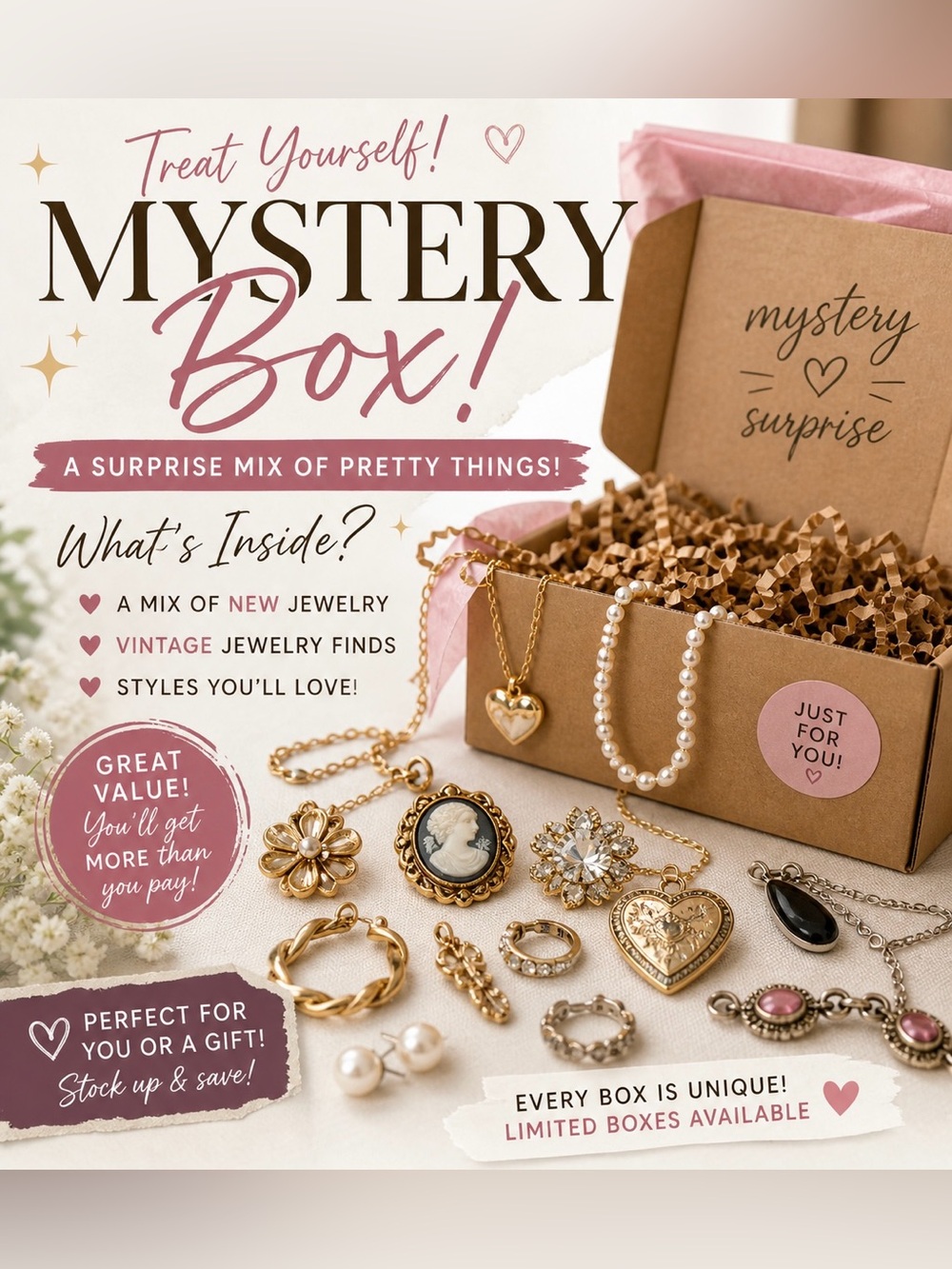 Mystery Jewelry Box - 🔟 items
